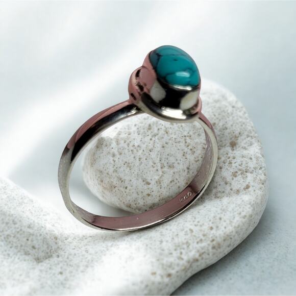 925 Sterling Silver Malachite  Round Gemstone Ring Jewelry for Women & Men - Picture 4 of 6